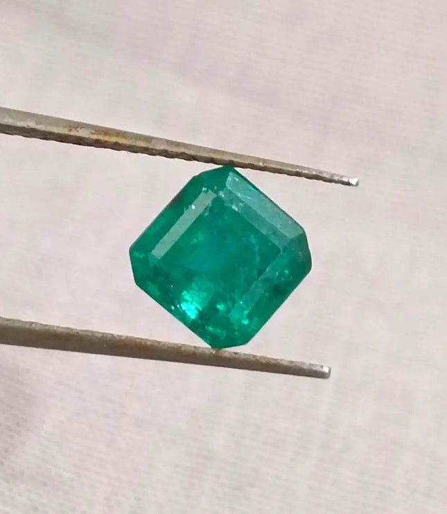 1.80ct Deep Green Zambian Emerald , 100% Natural Earth Mined Gemstone - SMSGEMS 