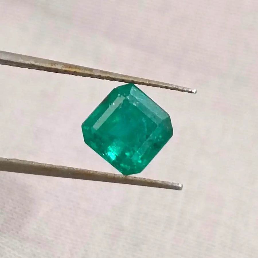 1.80ct Deep Green Zambian Emerald , 100% Natural Earth Mined Gemstone - SMSGEMS 