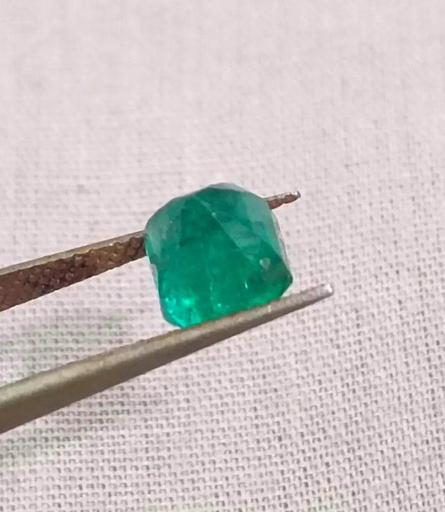 1.80ct Deep Green Zambian Emerald , 100% Natural Earth Mined Gemstone - SMSGEMS 
