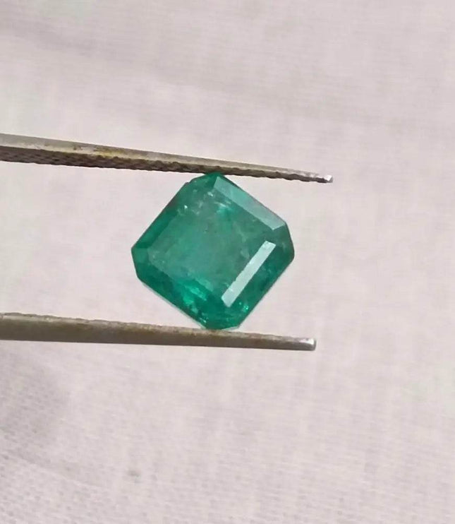 1.80ct Deep Green Zambian Emerald , 100% Natural Earth Mined Gemstone - SMSGEMS 