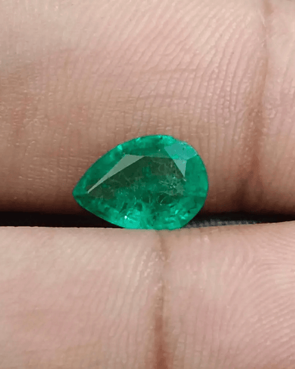 1.81ct Bright Green Zambian Emerald , 100% Natural Earth Mined Gemstone - SMSGEMS 