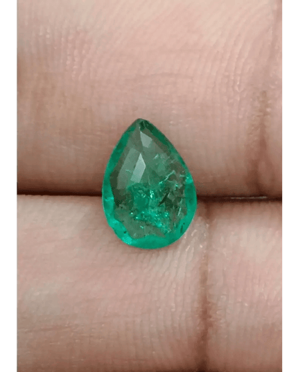 1.81ct Bright Green Zambian Emerald , 100% Natural Earth Mined Gemstone - SMSGEMS 