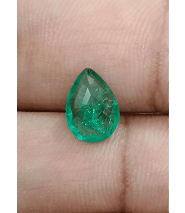 1.81ct Bright Green Zambian Emerald , 100% Natural Earth Mined Gemstone - SMSGEMS 