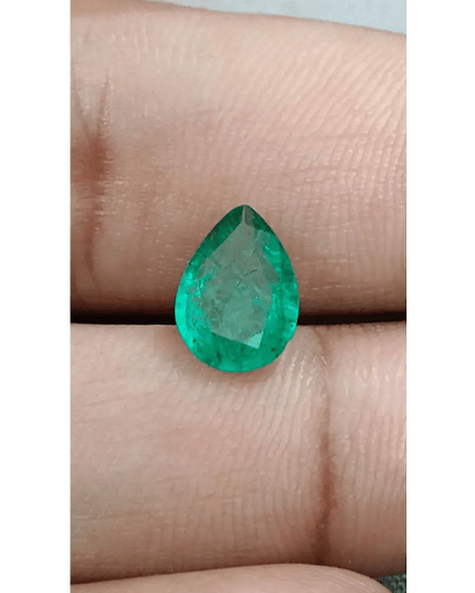 1.81ct Bright Green Zambian Emerald , 100% Natural Earth Mined Gemstone - SMSGEMS 