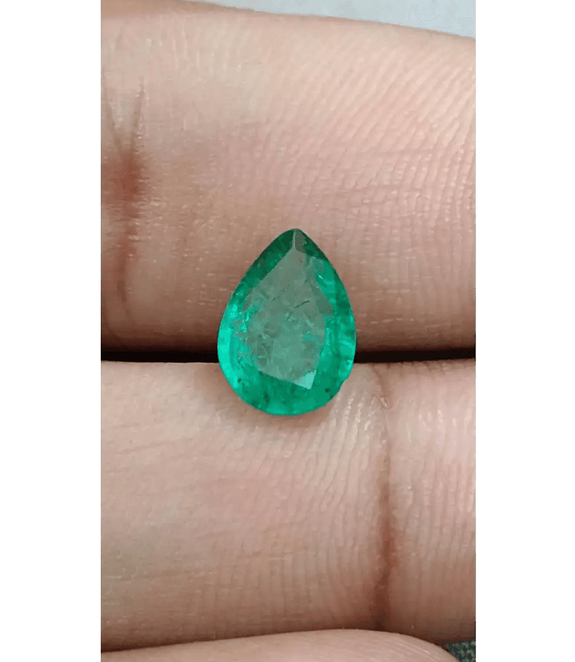 1.81ct Bright Green Zambian Emerald , 100% Natural Earth Mined Gemstone - SMSGEMS 