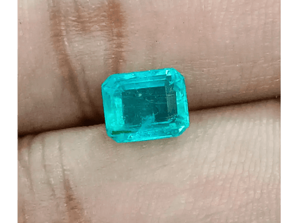 1.93ct Pastel Green Zambian Emerald , 100% Natural Earth Mined Gemstone - SMSGEMS 