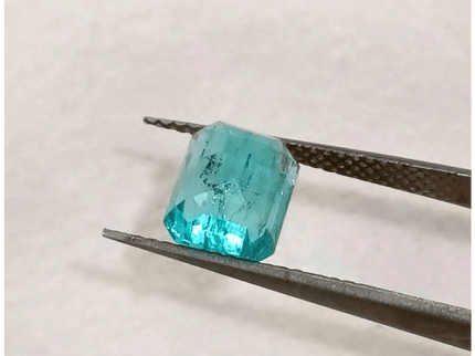 1.93ct Pastel Green Zambian Emerald , 100% Natural Earth Mined Gemstone - SMSGEMS 