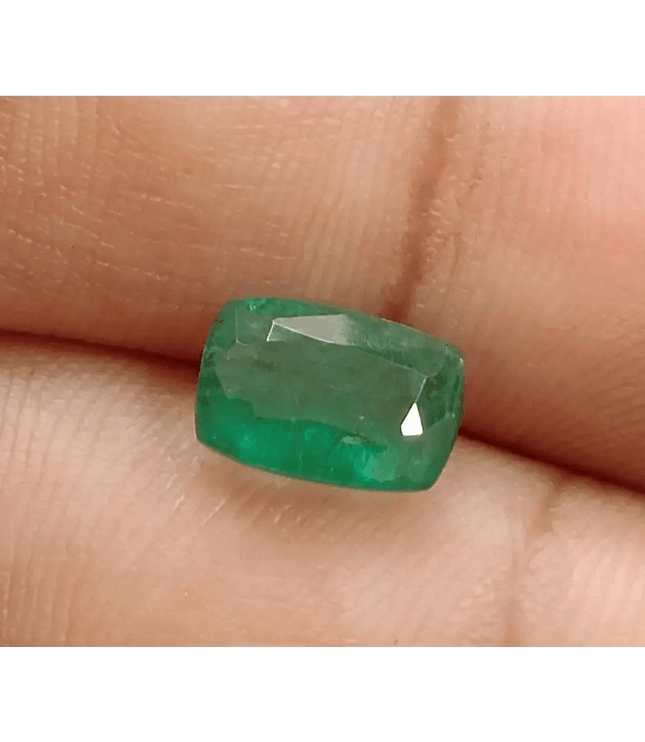 1.95ct Medium Deep Green Zambian Emerald , 100% Natural Earth Mined Gem. - SMSGEMS 