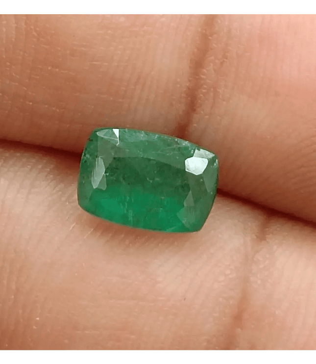 1.95ct Medium Deep Green Zambian Emerald , 100% Natural Earth Mined Gem. - SMSGEMS 