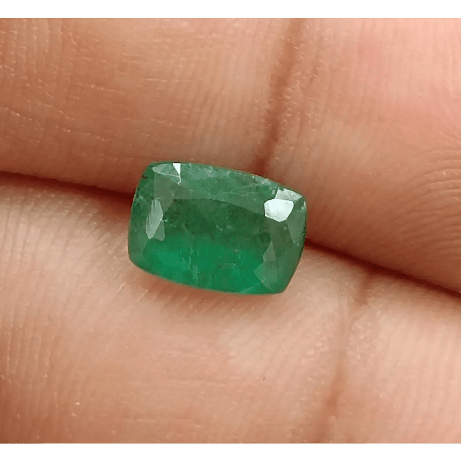 1.95ct Medium Deep Green Zambian Emerald , 100% Natural Earth Mined Gem. - SMSGEMS 