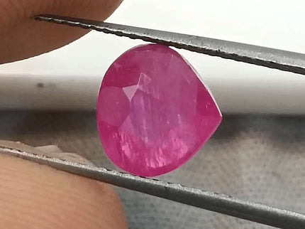 1.99ct African Ruby Certified By GSI, Natural Untreated Gemstone - SMSGEMS 