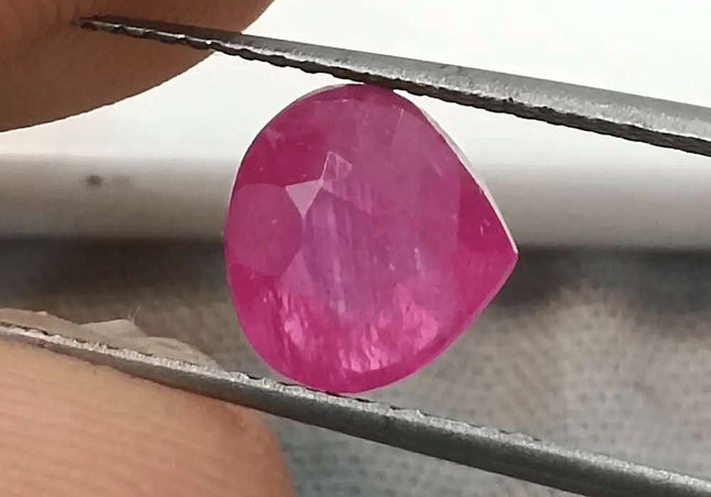 1.99ct African Ruby Certified By GSI, Natural Untreated Gemstone - SMSGEMS 