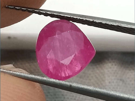1.99ct African Ruby Certified By GSI, Natural Untreated Gemstone - SMSGEMS 
