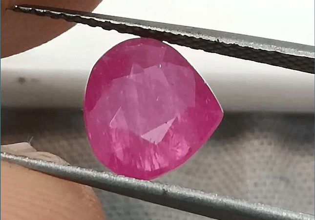 1.99ct African Ruby Certified By GSI, Natural Untreated Gemstone - SMSGEMS 
