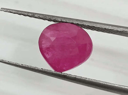 1.99ct African Ruby Certified By GSI, Natural Untreated Gemstone - SMSGEMS 
