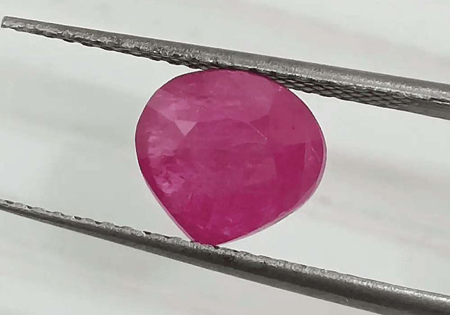 1.99ct African Ruby Certified By GSI, Natural Untreated Gemstone - SMSGEMS 