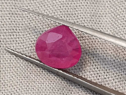 1.99ct African Ruby Certified By GSI, Natural Untreated Gemstone - SMSGEMS 