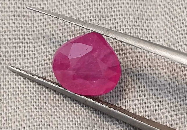 1.99ct African Ruby Certified By GSI, Natural Untreated Gemstone - SMSGEMS 