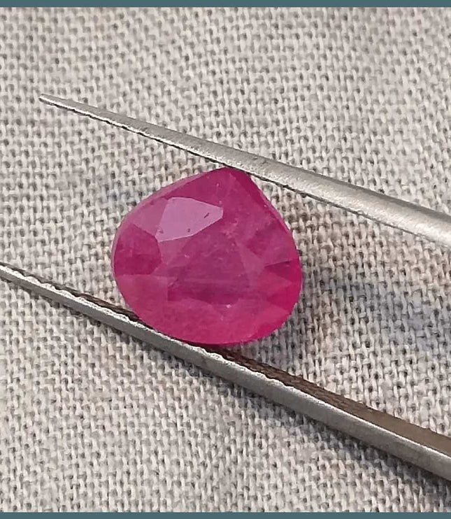 1.99ct African Ruby Certified By GSI, Natural Untreated Gemstone - SMSGEMS 
