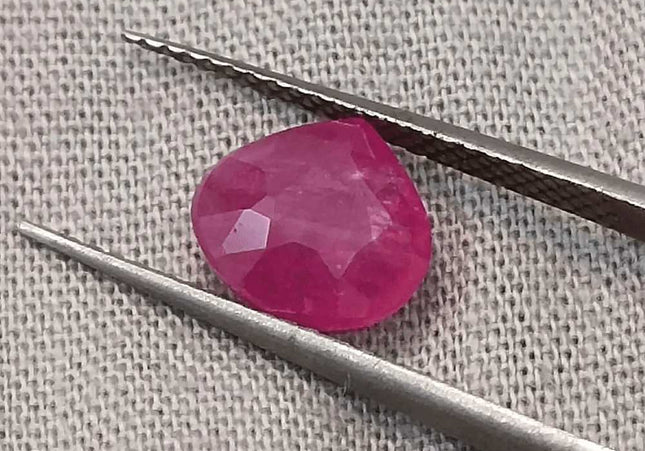 1.99ct African Ruby Certified By GSI, Natural Untreated Gemstone - SMSGEMS 