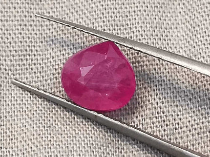 1.99ct African Ruby Certified By GSI, Natural Untreated Gemstone - SMSGEMS 