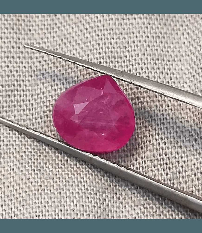 1.99ct African Ruby Certified By GSI, Natural Untreated Gemstone - SMSGEMS 
