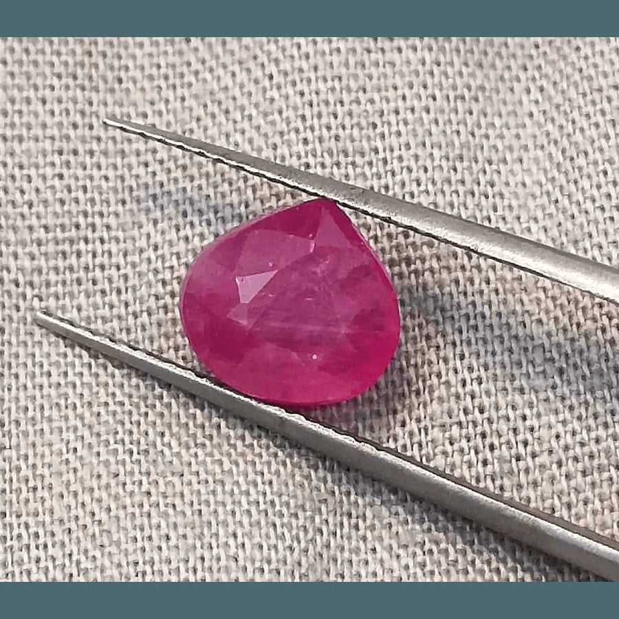 1.99ct African Ruby Certified By GSI, Natural Untreated Gemstone - SMSGEMS 