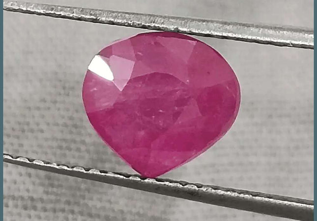 1.99ct African Ruby Certified By GSI, Natural Untreated Gemstone - SMSGEMS 