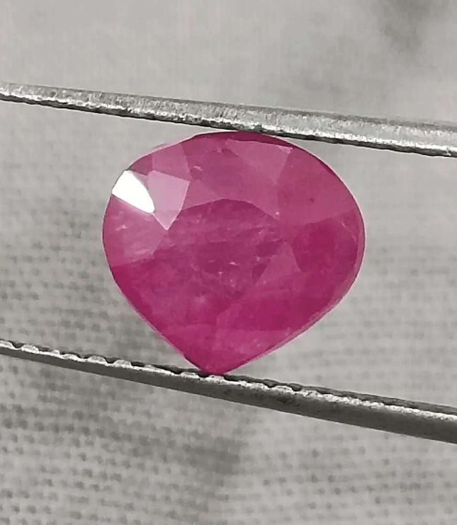 1.99ct African Ruby Certified By GSI, Natural Untreated Gemstone - SMSGEMS 