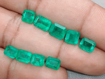 10.80ct Zambian Emerald Parcel, Natural Gemstones - SMSGEMS 