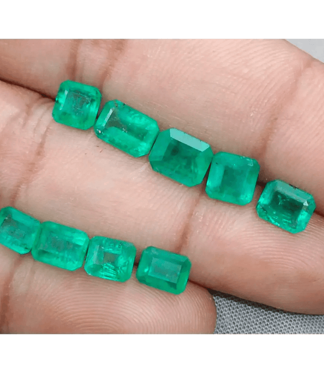 10.80ct Zambian Emerald Parcel, Natural Gemstones - SMSGEMS 