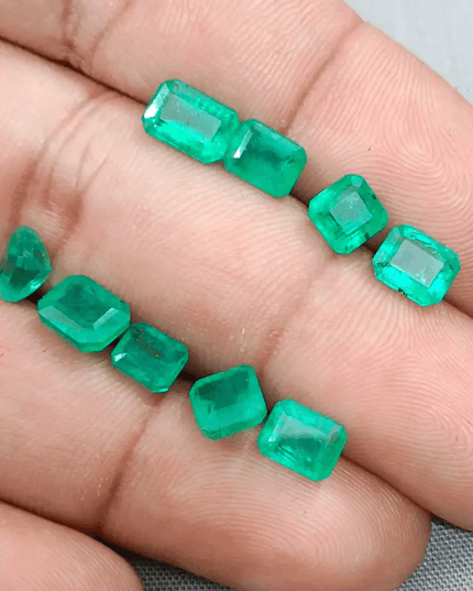 10.80ct Zambian Emerald Parcel, Natural Gemstones - SMSGEMS 
