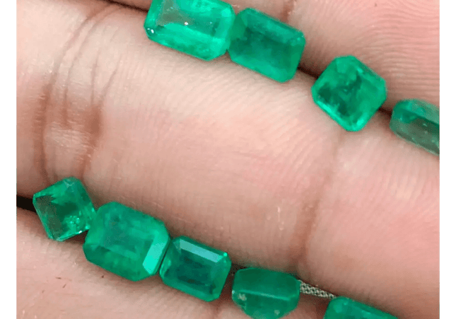 10.80ct Zambian Emerald Parcel, Natural Gemstones - SMSGEMS 