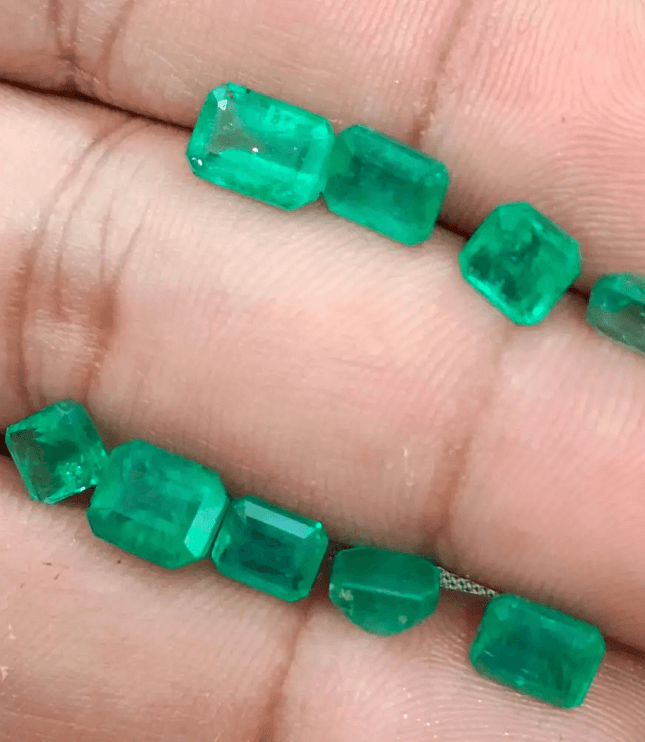 10.80ct Zambian Emerald Parcel, Natural Gemstones - SMSGEMS 