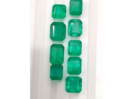 10.80ct Zambian Emerald Parcel, Natural Gemstones - SMSGEMS 