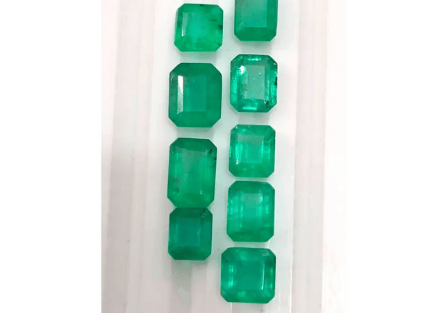 10.80ct Zambian Emerald Parcel, Natural Gemstones - SMSGEMS 