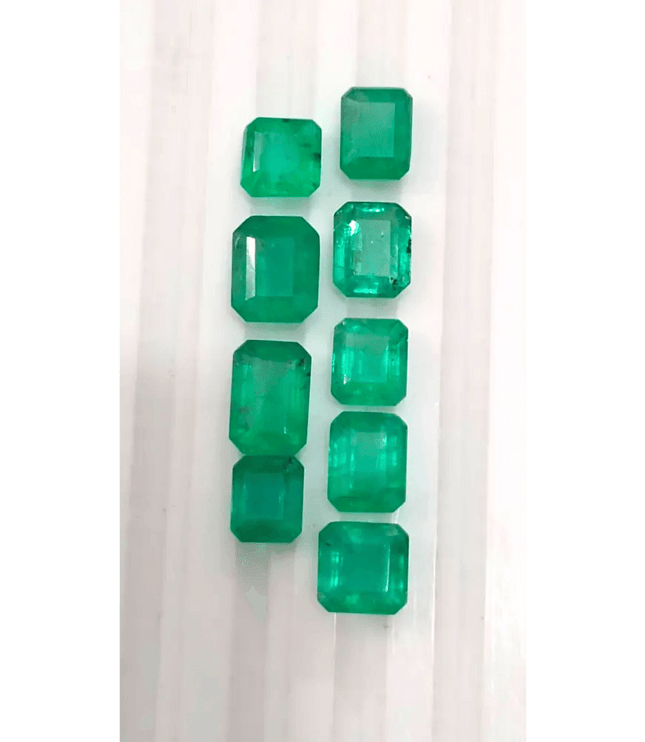 10.80ct Zambian Emerald Parcel, Natural Gemstones - SMSGEMS 