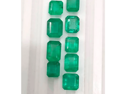 10.80ct Zambian Emerald Parcel, Natural Gemstones - SMSGEMS 