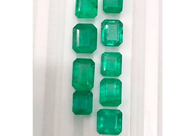 10.80ct Zambian Emerald Parcel, Natural Gemstones - SMSGEMS 