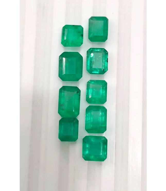 10.80ct Zambian Emerald Parcel, Natural Gemstones - SMSGEMS 