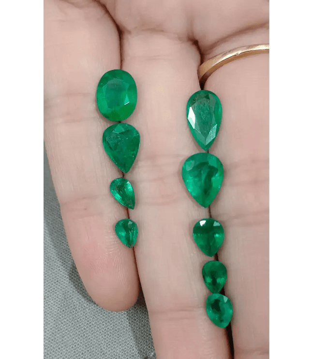 10.85ct Fine Quality Emerald Parcel, 100% Natural Gems - SMSGEMS 