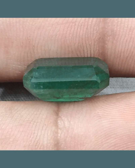 10.92ct Medium Deep Forest Green Emerald, Natural Gemstone - SMSGEMS 