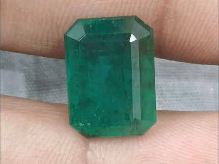 10.92ct Medium Deep Forest Green Emerald, Natural Gemstone - SMSGEMS 