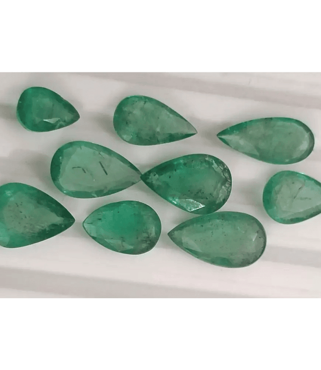 13.45ct Zambian Emerald Lot, Natural Gemstones - SMSGEMS 