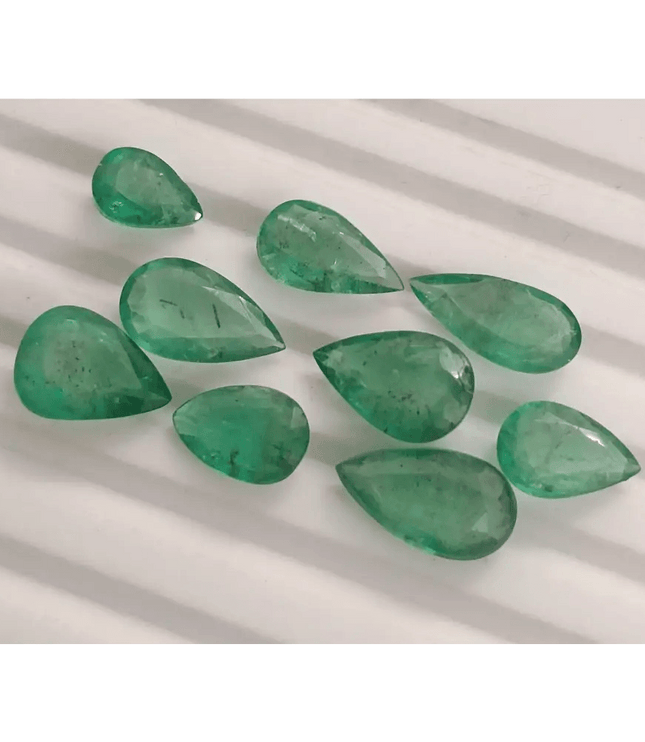 13.45ct Zambian Emerald Lot, Natural Gemstones - SMSGEMS 