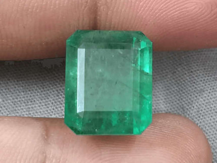 13.80ct Natural Swat Emerald Medium Light Green - SMSGEMS 