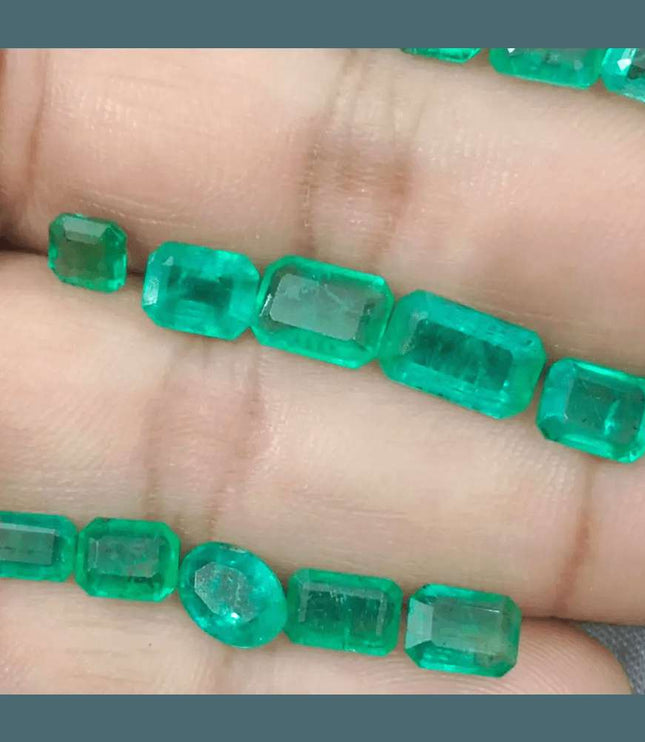 15.47ct Zambian Emerald Parcel, Natural Earth Mined Gemstones - SMSGEMS 