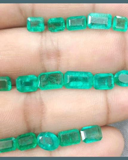 15.47ct Zambian Emerald Parcel, Natural Earth Mined Gemstones - SMSGEMS 