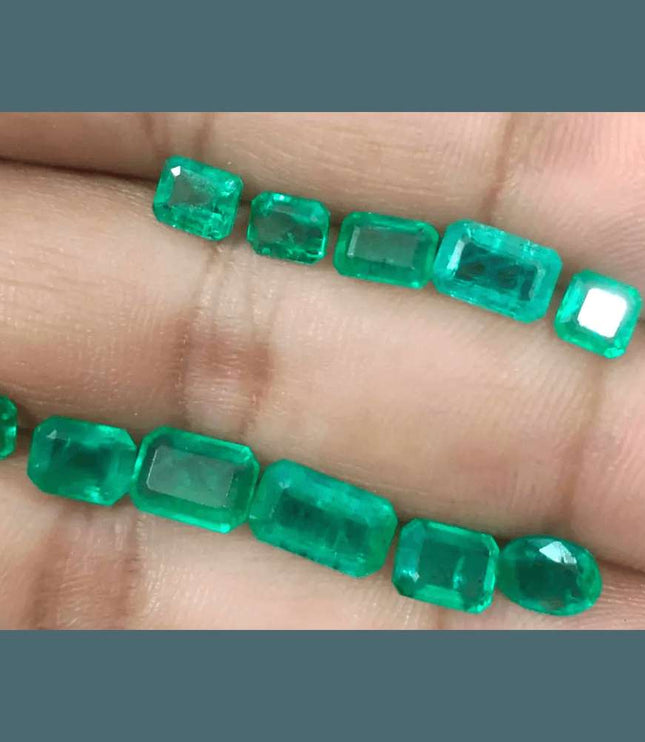 15.47ct Zambian Emerald Parcel, Natural Earth Mined Gemstones - SMSGEMS 