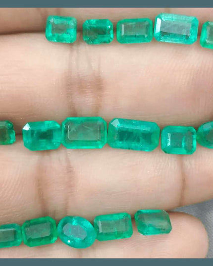 15.47ct Zambian Emerald Parcel, Natural Earth Mined Gemstones - SMSGEMS 